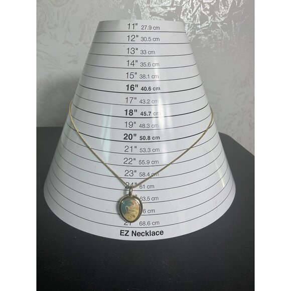 Gold-Tone Necklace With Swirl Design Pendant - Picture 2 of 5